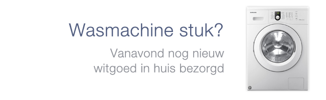 Witgoed vandaag bezorgd banner